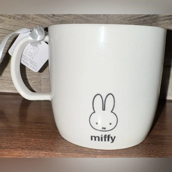 Cute 🥰 Miffy 🐰 Merry Christmas Mug with Gold Rim by Magenta Holiday Bunny 🐰 - Picture 10 of 12